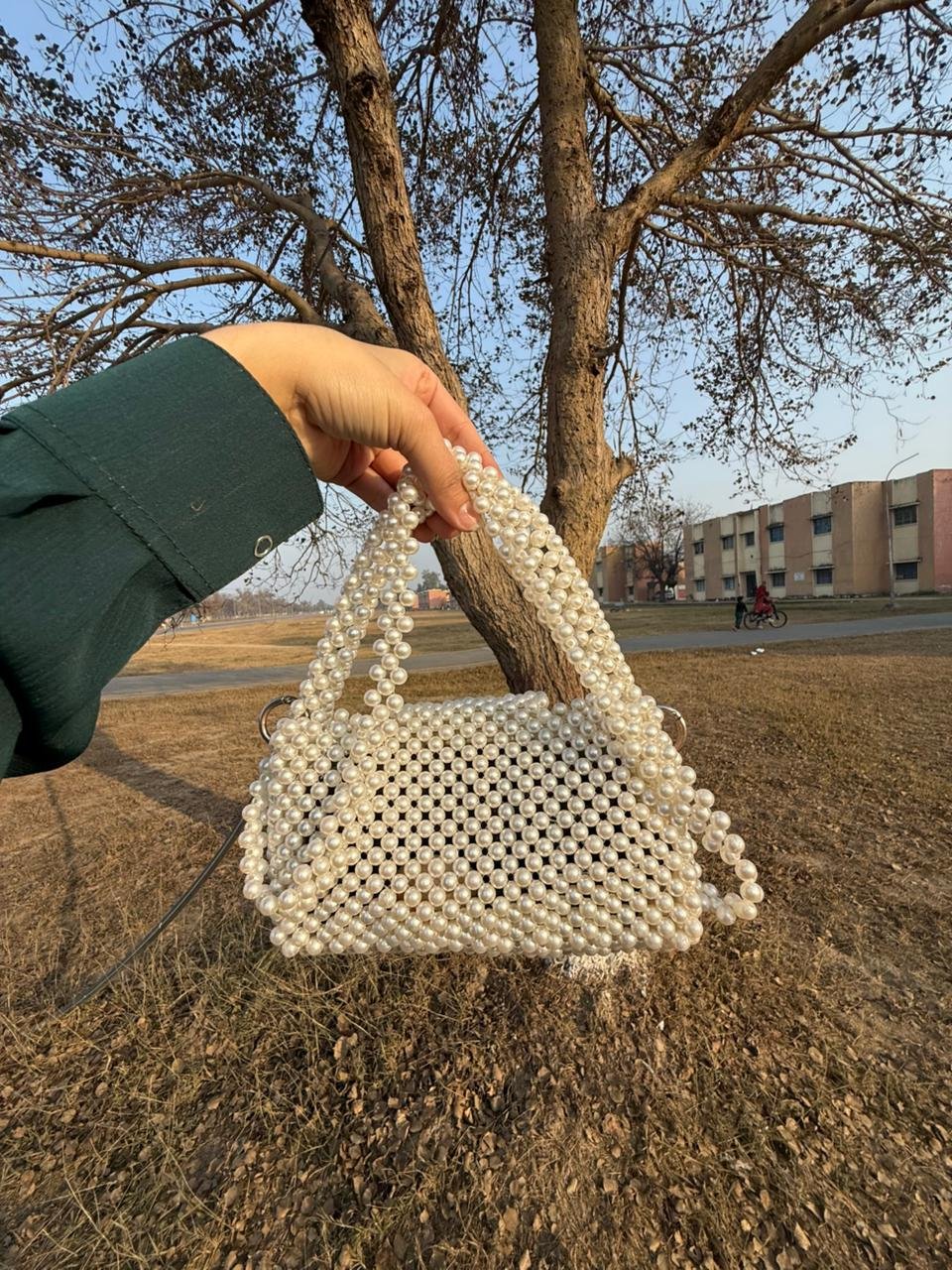 Lulu Mini Pearl Handcrafted Bag - Image 3