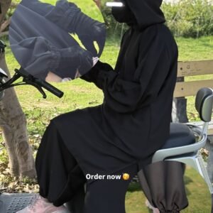 Onyx Rider: Premium Biker-Cut Modest Wear