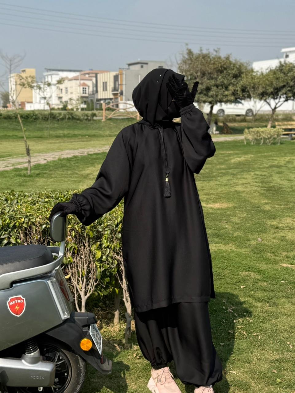 Onyx Rider: Premium Biker-Cut Modest Wear - Image 5